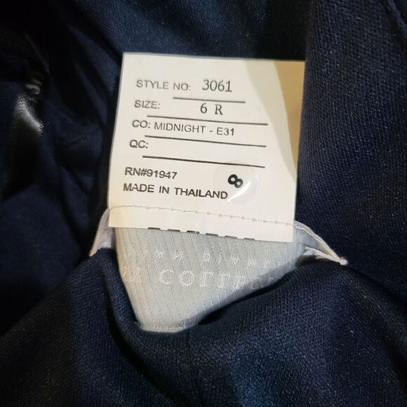 Dessy Collection Draped Backless Crepe Dress With Pockets 3061 NWOT size 6 blue - Picture 6 of 6